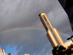 浜松アクトタワーに虹